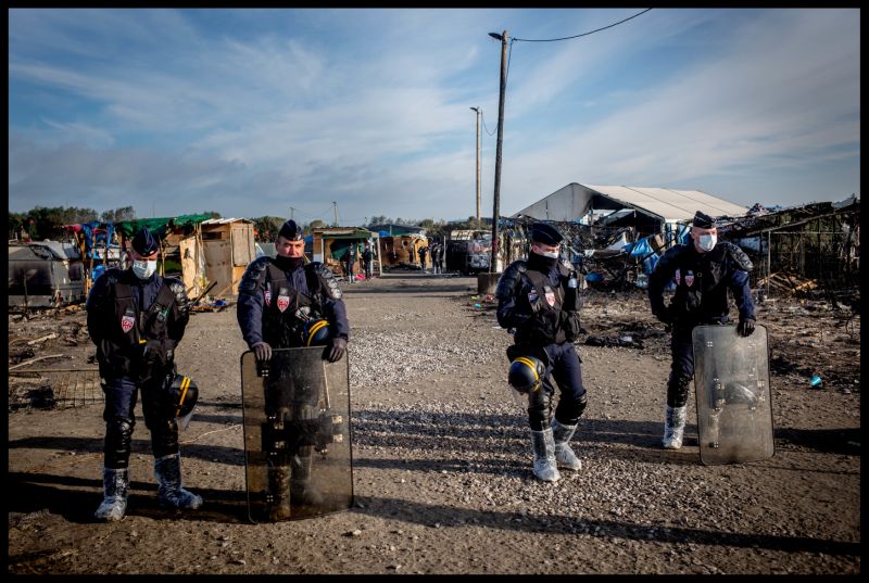Oblast Calais, která je často nazývána "džungle". 