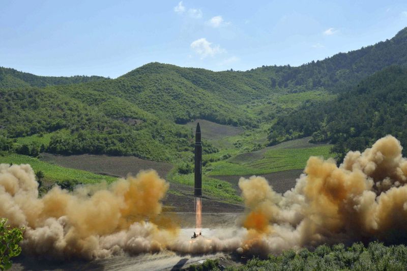 Severokorejská mezikontinentální střela Hwasong-14.