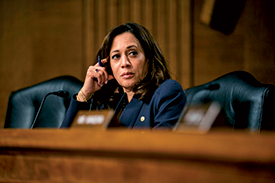 Senátorka Kamala Harrisová.