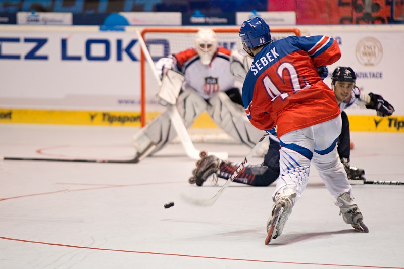 Český inline hokejista Martin Šebek (ilustrační foto).