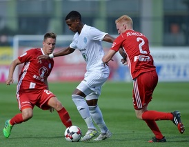 Mladá Boleslav v zápase s olomouckou Sigmou.