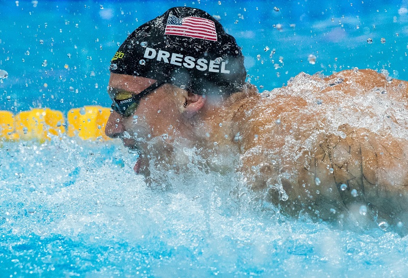 Americký plavec Caeleb Dressel. 