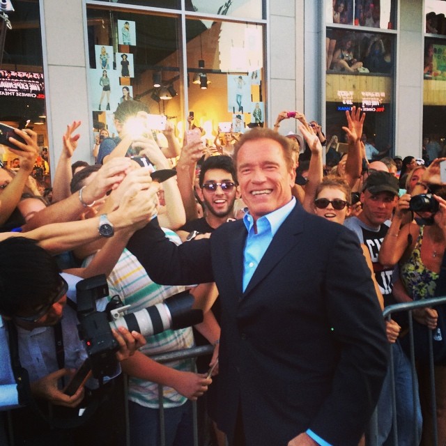 Arnold Schwarzenegger je stále miláčkem publika.