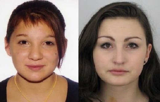 Vlevo Emílie Grlačková, vpravo Michaela Kopecká.