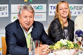 Miroslav Černošek a Petra Kvitová. Miroslav Černošek a Petra Kvitová.