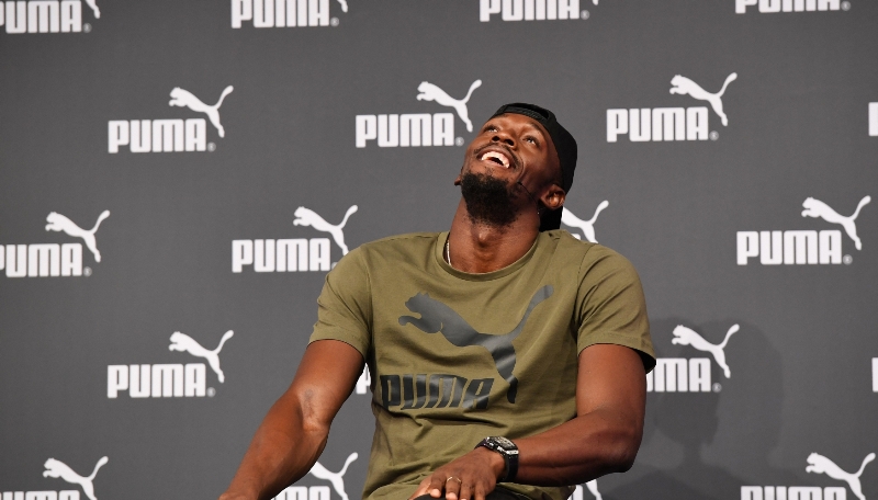 Jamajský sprinter Usain Bolt na tiskové konferenci před šampionátem v Londýně