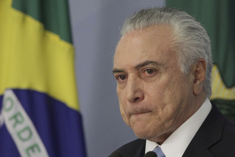 Brazilský prezident Michel Temer. Brazilský prezident Michel Temer.