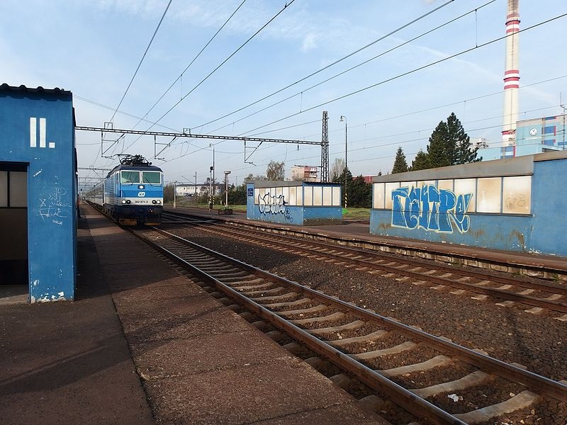 Nikým neřizený vlak vyjel ze železniční stanice Kadaň-Prunéřov.