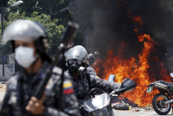 Protesty ve Venezuele. 