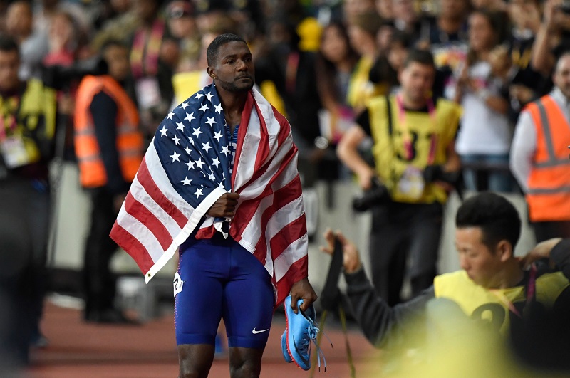 Zlatý medailista ze stovky Justin Gatlin.