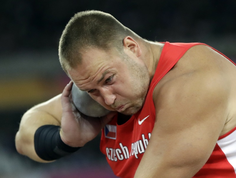 Koulař Tomáš Staněk ve finále MS v Londýně. 