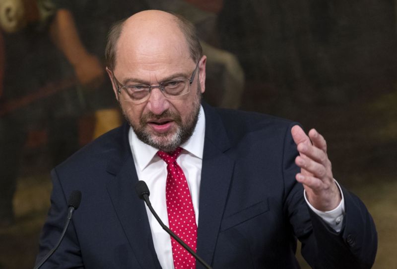 Předseda německých sociálních demokratů Martin Schulz. 