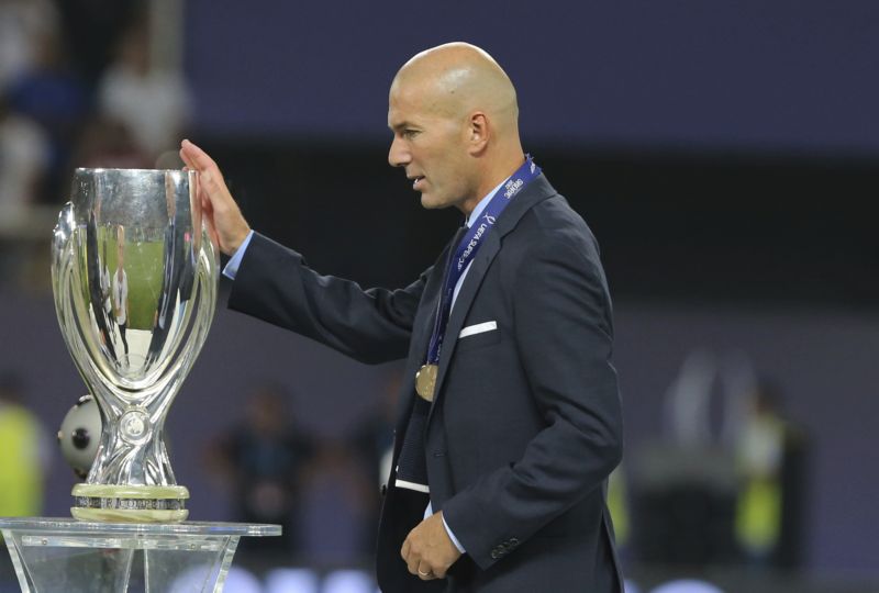 Francouzský trenér Realu Madrid Zinedine Zidane.