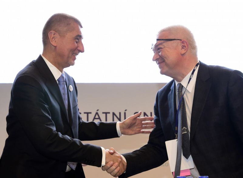 (Zleva) Andrej Babiš a Jaroslav Faltýnek. 