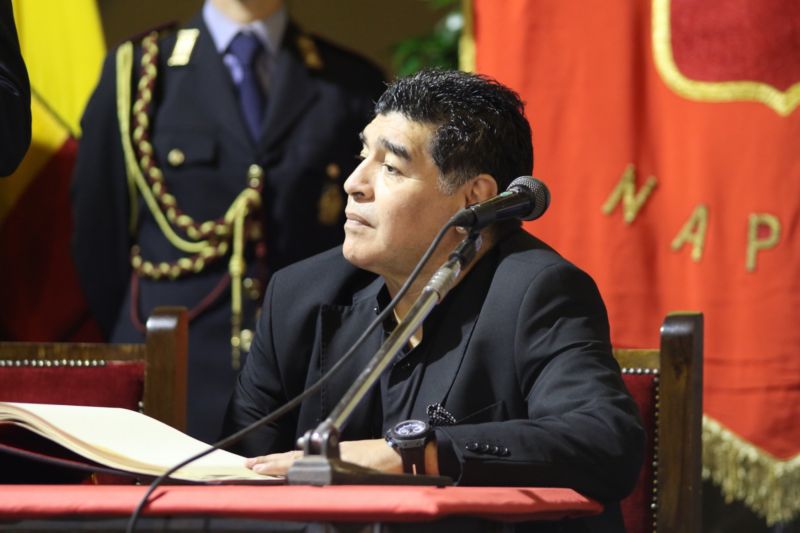 Slavný argentinský fotbalista Diego Maradona. 