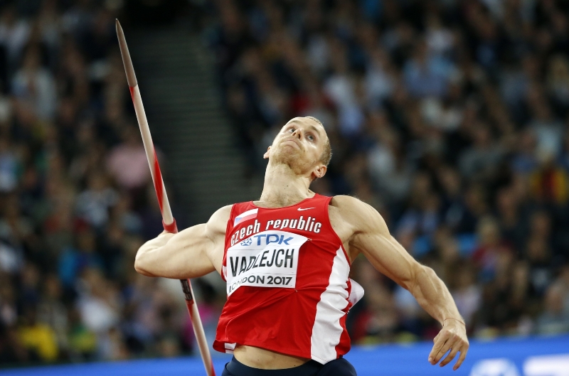 Jakub Vadlejch (na snímku) skončil v osobním rekordu druhý, český úspěch podtrhl bronzem Petr Frydrych.
