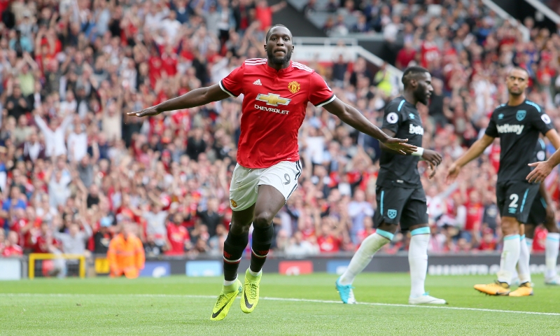 Lukaku se trefil do sítě West Hamu hned dvakrát.-