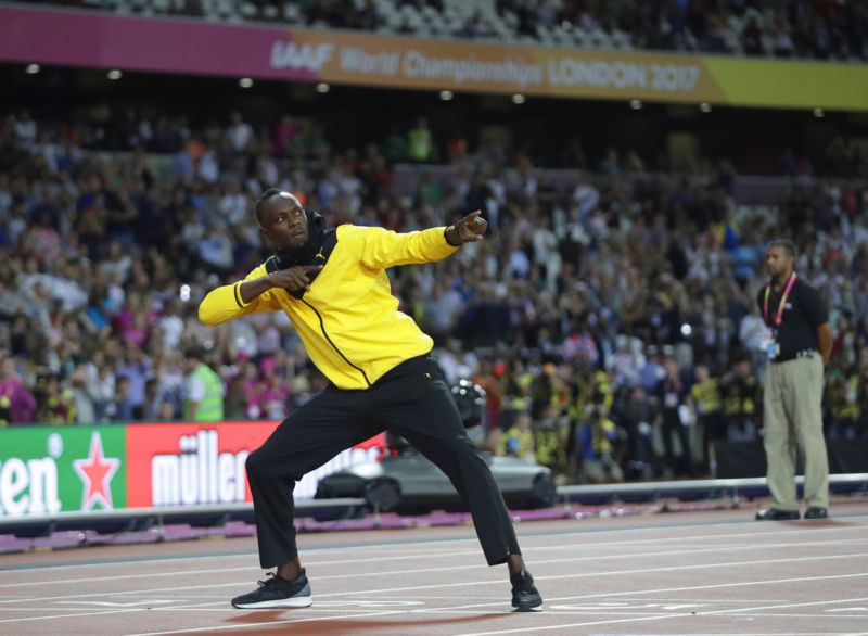 Nejrychlejší muž planety Usain Bolt.