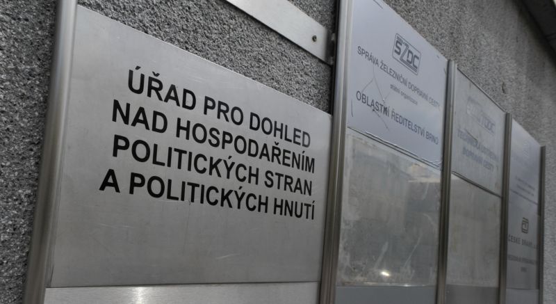Sídlo Úřadu pro dohled nad hospodařením stran a politických hnutí.