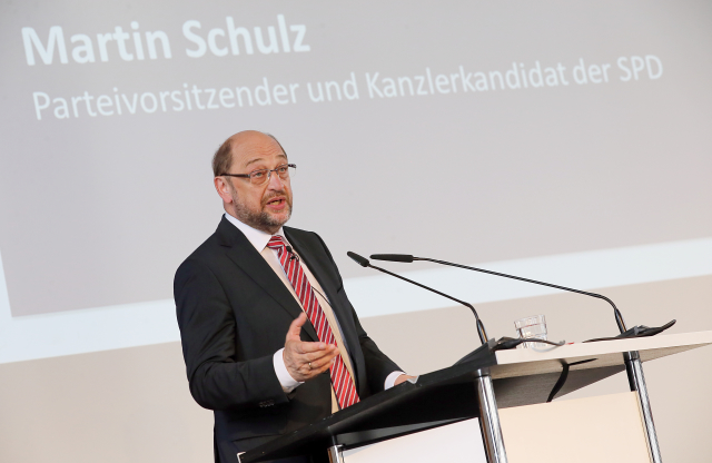 Kandidát německé sociální demokracie na kancléře Martin Schulz.