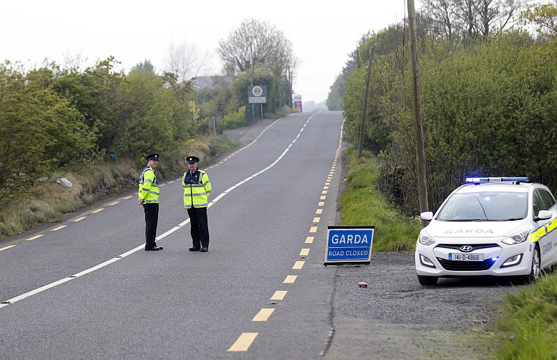 Policejní hlídka na irských hranicích.