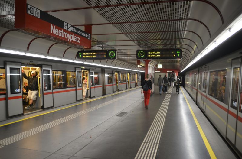 Metro ve Vídni. 