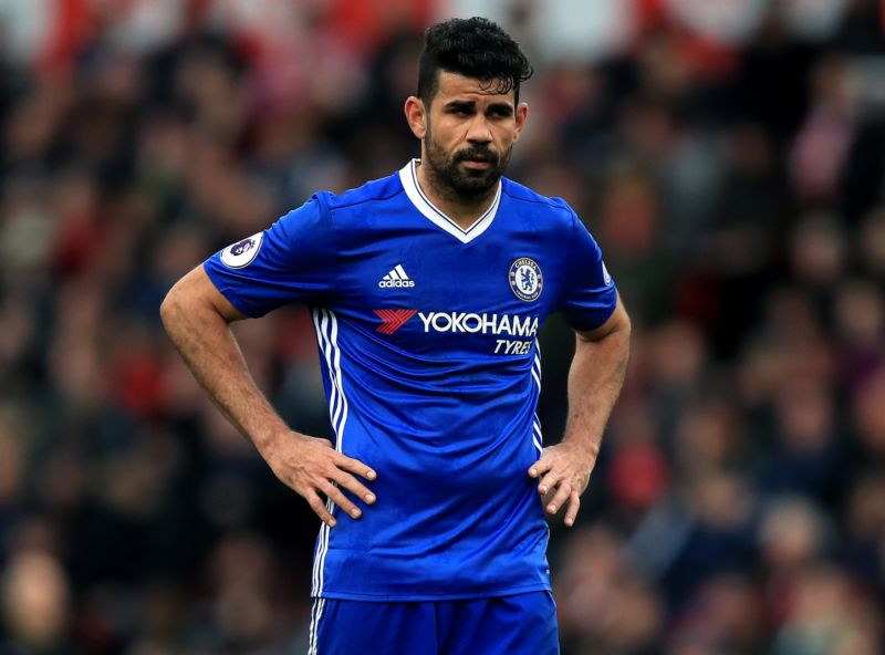 Španělský fotbalista Diego Costa v dresu Chelsea. 