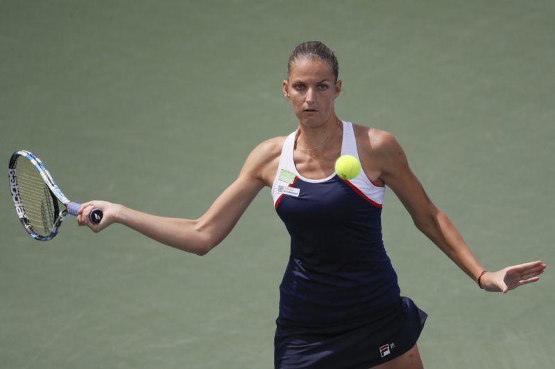 Tenistka Karolína Plíšková na turnaji v Cincinnati. Tenistka Karolína Plíšková na turnaji v Cincinnati.