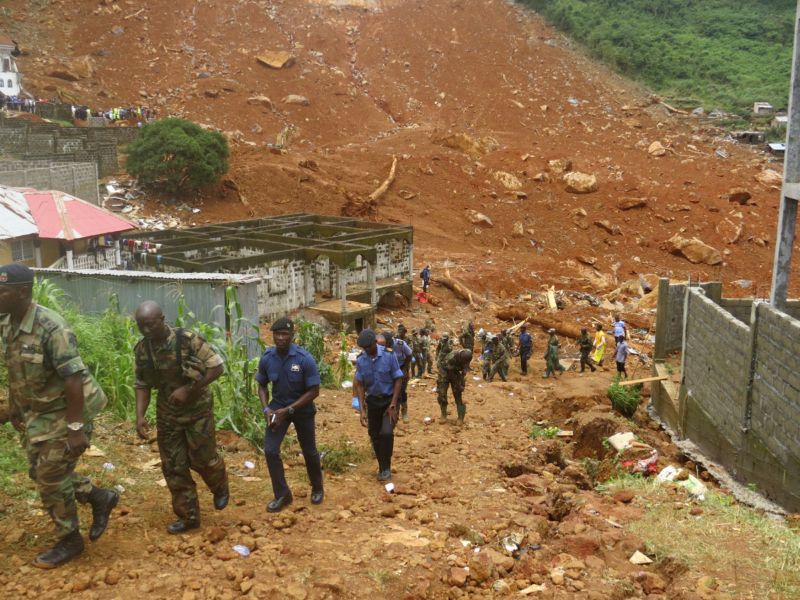 Sesuv půdy, Sierra Leone.
