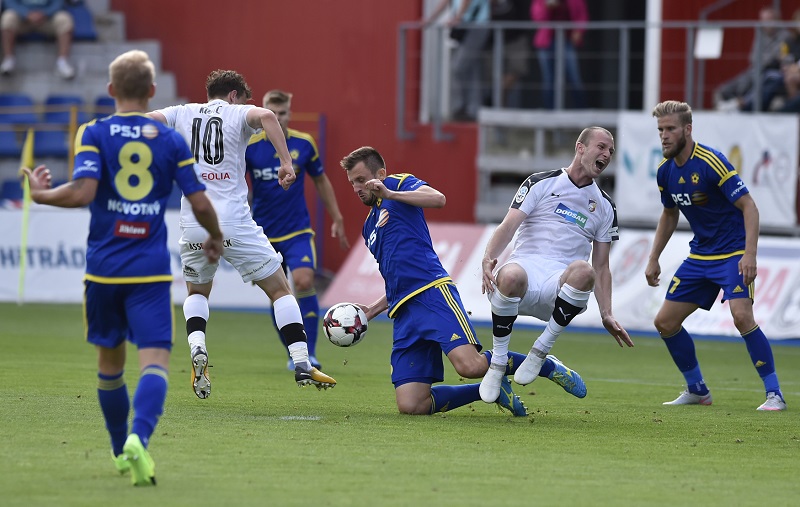 Fotbalisté Jihlavy v zápase proti Plzni ve čtvrtém kole fotbalové ligy.