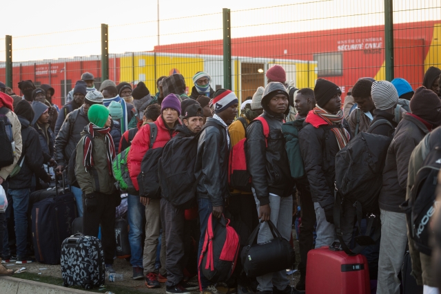 Uprchlíci ve francouzském Calais.