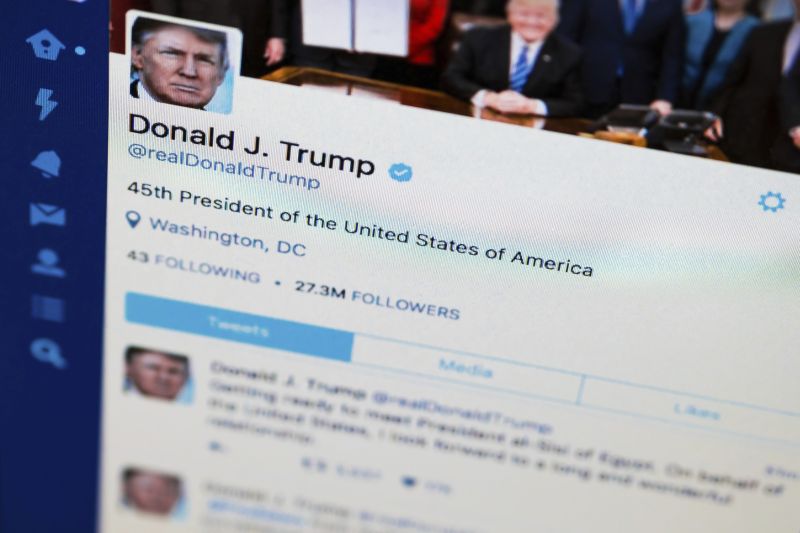 Účet amerického prezidenta na Twitteru. 