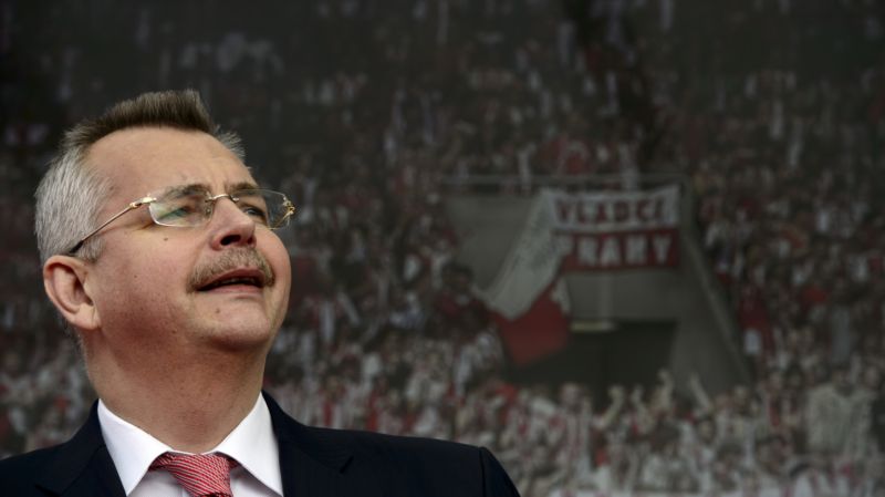 Předseda představenstva pražské Slavie Jaroslav Tvrdík.
