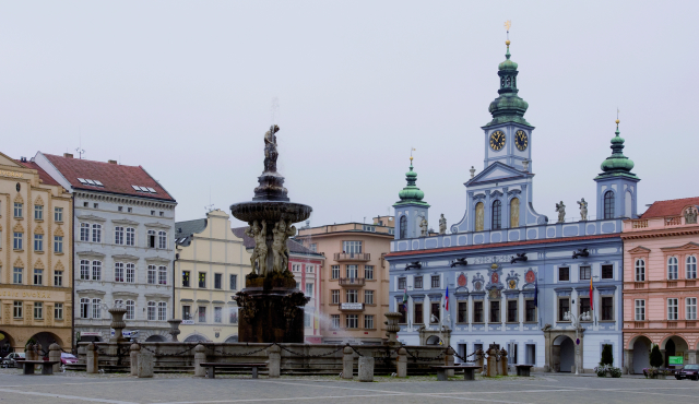 Náměstí Přemysla Otakara II. v Českých Budějovicích. Náměstí Přemysla Otakara II. v Českých Budějovicích.