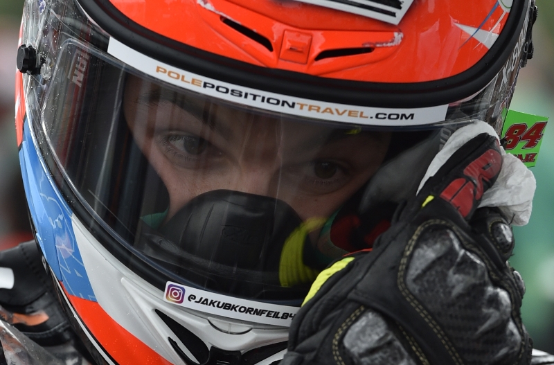 Motocyklový závodník Jakub Kornfeil. 