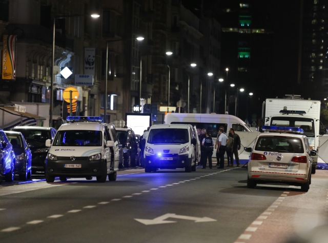 Policie na místě útoku.