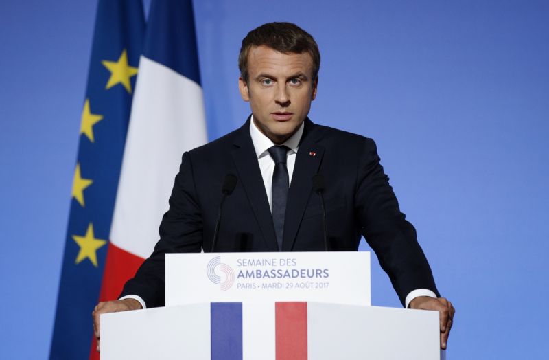 Francouzský prezident Emmanuel Macron. Francouzský prezident Emmanuel Macron.