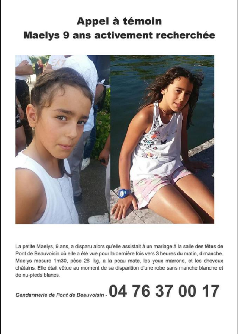 Ztracená Maëlys de Araujo.
