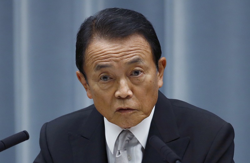 Japonský ministr financí Taro Aso.
