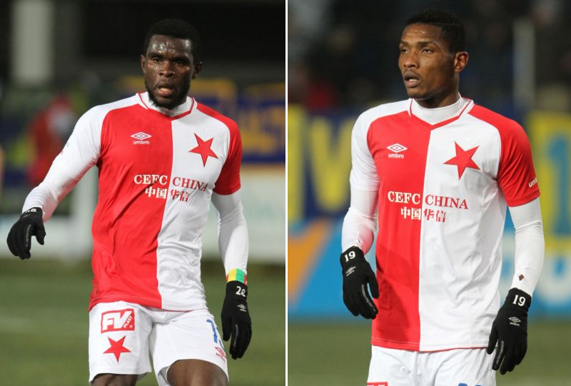 Michael Ngadeu Ngadjui a Simon Deli, opory pražské Slavie.