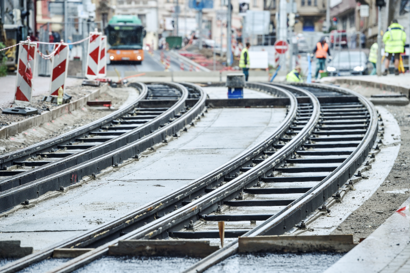 V Liberci pokračovala 1. září modernizace tramvajové trati.