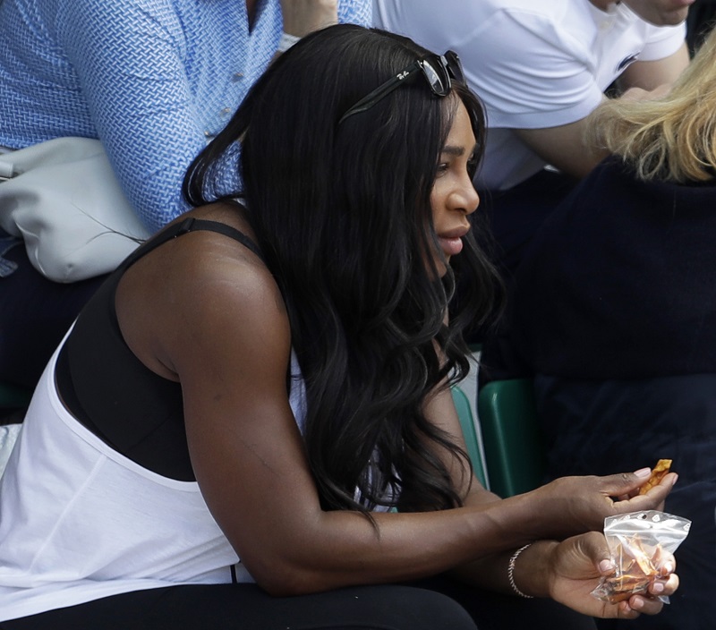 Těhotná tenistka Serena Williamsová. 