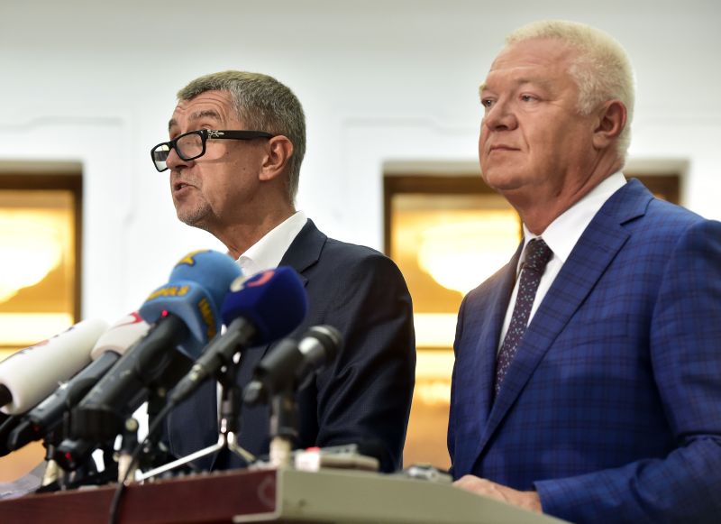 Andrej Babiš (vlevo) a Jaroslav Faltýnek.