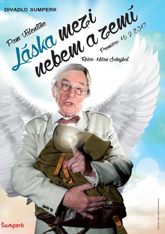Plakát ke hře Láska mezi nebem a zemí.