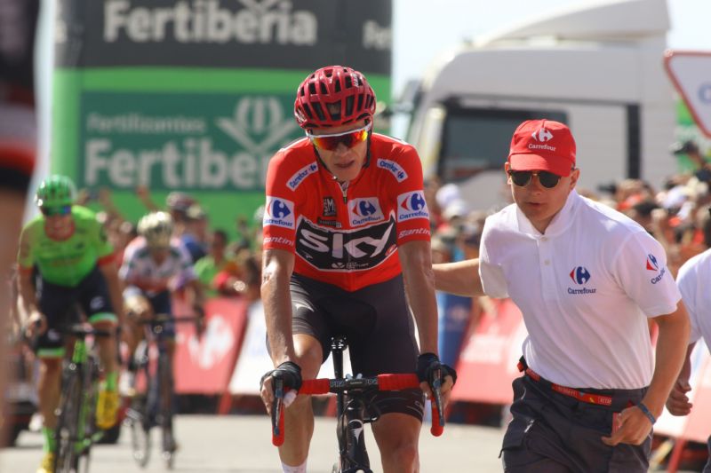 Chris Froome ovládl šestnáctou etapu Vuelty.
