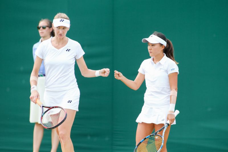 Lucie Hradecká s Kateřinou Siniakovou.