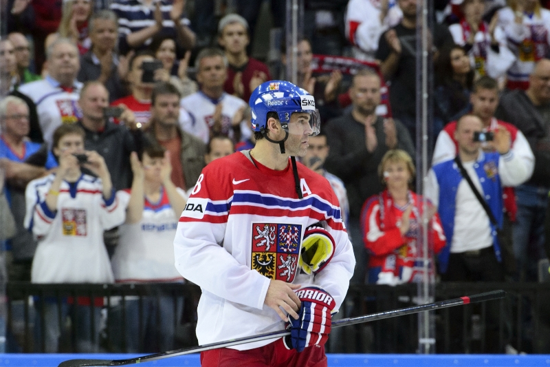 Jaromír Jágr se s reprezentací rozloučil před domácím publikem v roce 2015. Jaromír Jágr se s reprezentací rozloučil před domácím publikem v roce 2015.