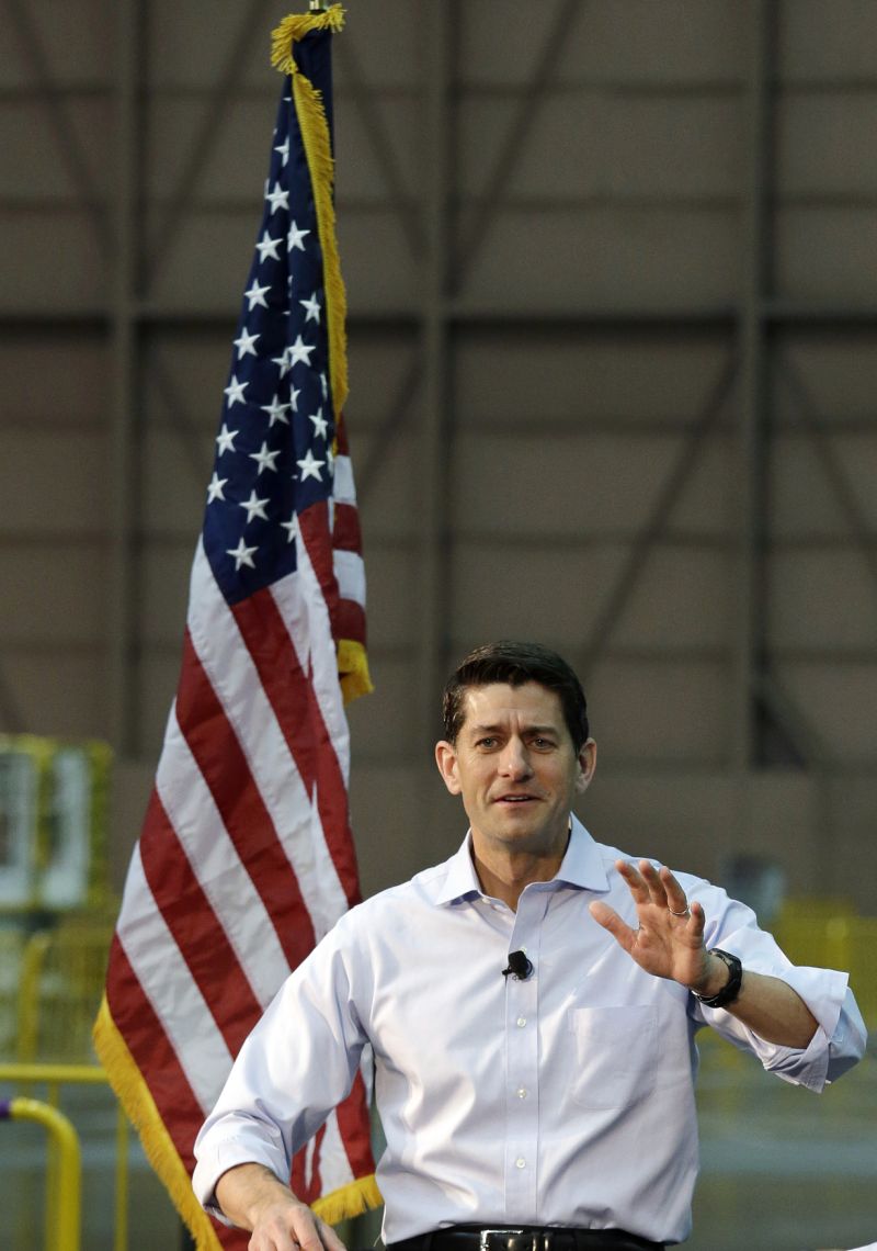 Republikánský předseda komory Paul Ryan. 