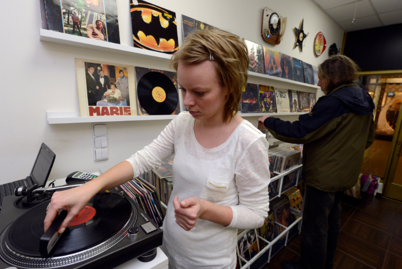 Vinylové desky.