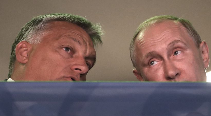 Maďarský premiér Viktor Orbán a ruský prezident Vladimír Putin.